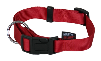 Martin Hondenhalsband Basic Nylon Rood 40-55×2 cm – M