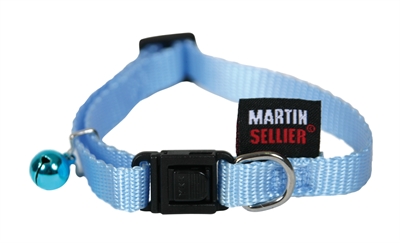 MARTIN Kattenhalsband Nylon Blauw 20-30×1 cm – Wurgbeveiliging
