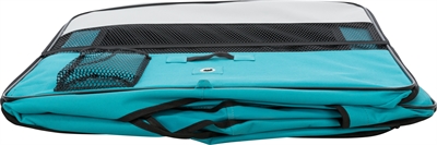 TRIXIE puppyren 130×130 cm – turquoise/grijs, opvouwbaar nylon