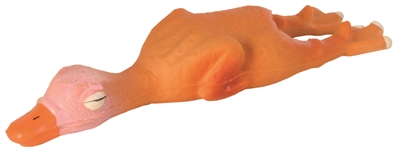 TRIXIE Latex Eend 14 cm – Oranje met Roze