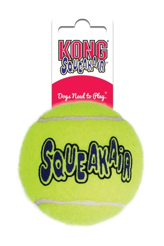 KONG hondenbal Squeakair Geel XL 10×10 cm – met piep