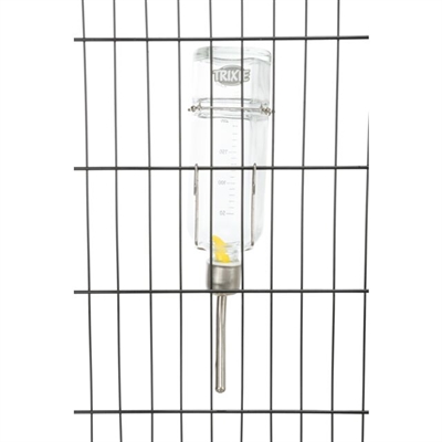 TRIXIE Drinkfles Glas 125 ml 9×5×24,5 cm – voor Knaagdieren
