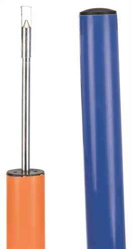 TRIXIE Agility Slalom Stokken Blauw/Oranje 115×3 cm – 12 Stangen