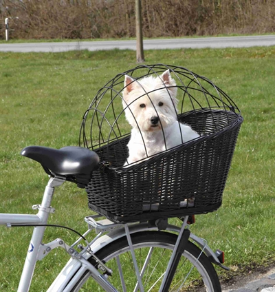TRIXIE Fietsmand Draadkoepel Zwart 35×49×55 cm – Voor honden tot 8 kg