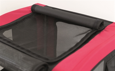 TRIXIE Hondenfietskar met koppelstuk Weerbestendig & geventileerd - Zwart/Rood - 80x75x86 cm