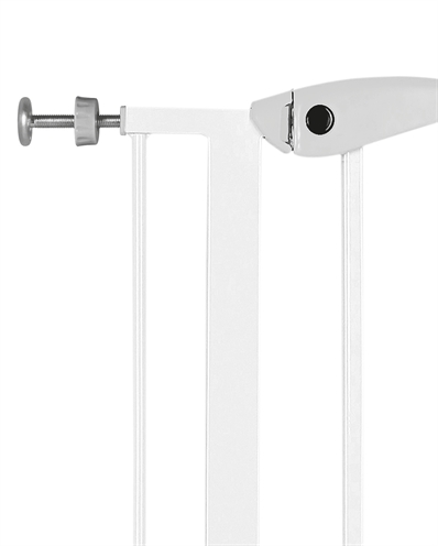 TRIXIE Afsluithek Metaal Verstelbaar 75–85 cm | Klemmontage & veiligheidssluiting - Wit - 75-85x76 cm