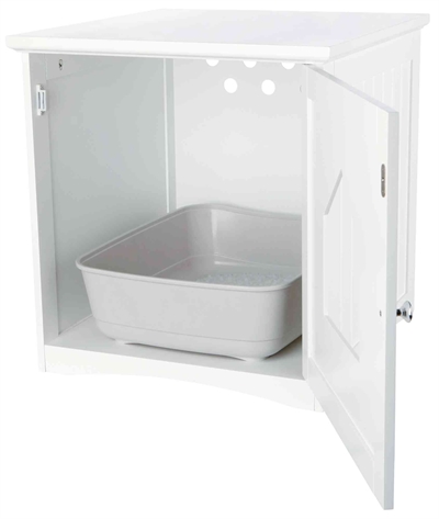 TRIXIE Kattenmand Huis 51×49×51 cm – Wit Gelakt MDF