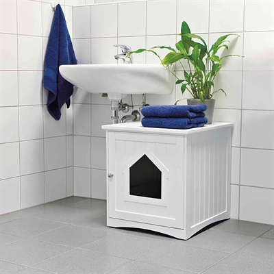 TRIXIE Kattenmand Huis 51×49×51 cm – Wit Gelakt MDF