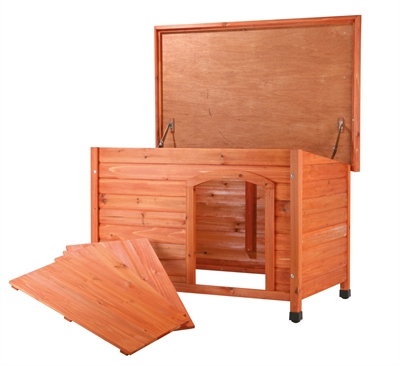 TRIXIE Hondenhok Natura Classic Plat Dak 104×75 cm – Bruin