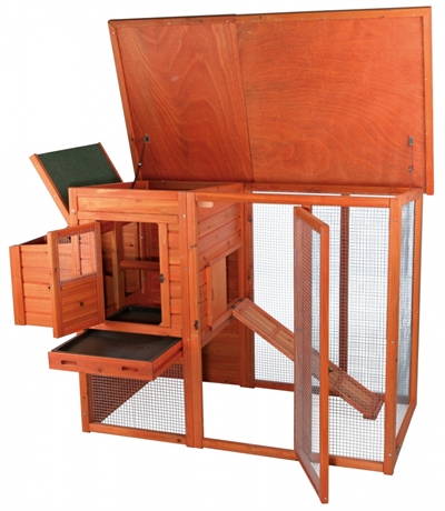 TRIXIE Hühnerstall Natura 170×105×77 cm - Whitewood