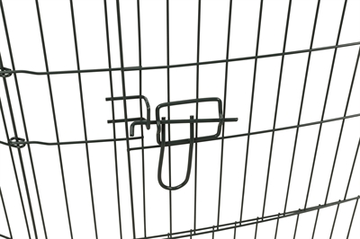 TRIXIE Knaagdierren Natura met beschermnet - Metalen 8-panelen ren, maas 1×1 cm - Groen - Ø150 cm (60×57 cm)