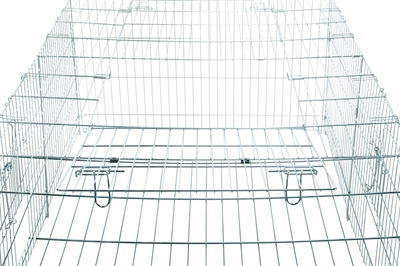 TRIXIE Knaagdierenren Natura dak van gegalvaniseerd metaal - 216x65x116 cm - 2 valdeuren, incl. haringen