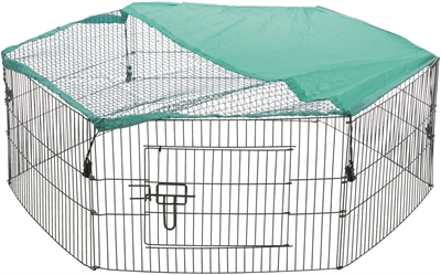 TRIXIE Knaagdierenren Natura met beschermnet en deur - metalen constructie, 1x1 cm maaswijdte - 120 x 38 cm