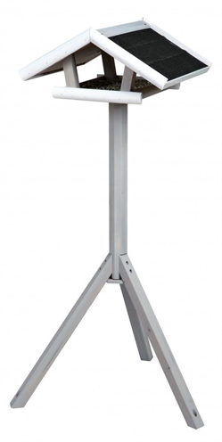 TRIXIE Voederhuis Natura Grijs/Wit 46×22 cm – 115 cm hoog