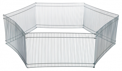 TRIXIE Knaagdierenren metaal gegalvaniseerd 6-panelen - Zilver - 90×25 cm