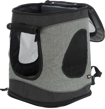 TRIXIE Hondentas Timon 34×30×44 cm – Zwart/Grijs