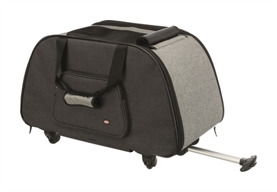 TRIXIE Reismand Trolley Zwart/Lichtgrijs 67×34×43 cm – Op wielen