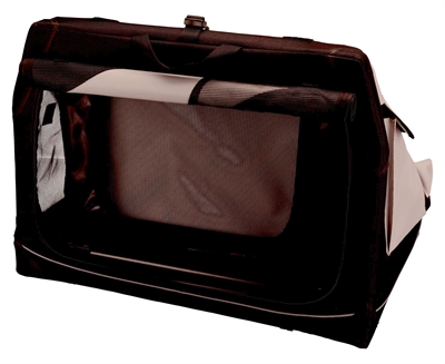 TRIXIE Reismand Vario - Metalen frame, 3-zijdig te openen | Gaas ventilatie - Zwart/grijs - 99×65×71 cm