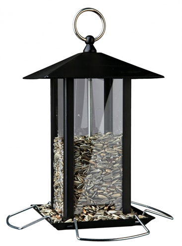 TRIXIE Voerdispenser Lantaarn 19×20 cm - Metaal Zwart