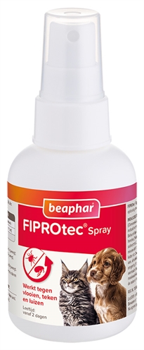 BEAPHAR Fiprotec Spray Hund/Katze 100 ML - Gegen Flöhe und Zecken