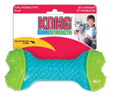KONG kauwspeeltje CORESTRENGTH BONE 14,5×5,5 cm – blauw/groen