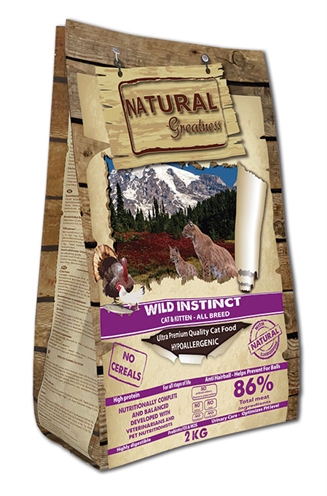 NATURAL GREATNESS Kattenvoer Wild Instinct - Graanvrij, 41% eiwit - 2 kg