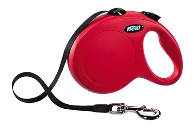 FLEXI Rollijn Classic Tape Rood 5m – Geschikt voor honden tot 50 kg