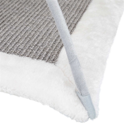 TRIXIE Krabmat 60×33 cm – Grijs met Speeltjes aan Koord