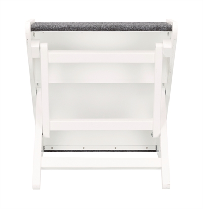 TRIXIE Honden- en kattentrap Trap in hoogte verstelbaar (40/44/47 cm) - inklapbaar, vilt anti-slip - wit - 67x40 cm