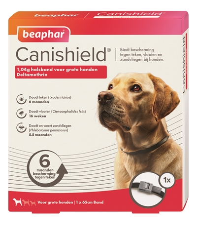BEAPHAR Flohhalsband Canishield Dog Large 65 cm - Schwarz