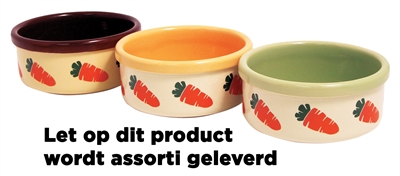ROSEWOOD Knaagdier-voerbak Options Wortelprint - Knaagproof & vaatwasserbestendig - Assorti - 12,5 cm