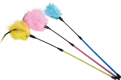 ZOLUX Kattenhengel Veer Assorti 7×7×53,5 cm – Kleurig Speelgoed