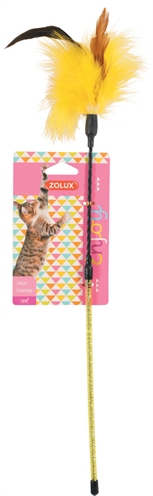 ZOLUX Kattenhengel Veer Assorti 7×7×53,5 cm – Kleurig Speelgoed