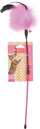 ZOLUX Kattenhengel Veer Assorti 7×7×53,5 cm – Kleurig Speelgoed