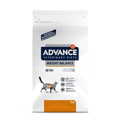 ADVANCE VETERINARY DIET Kattenvoer Weight Balance - Dieetvoer voor gewichtsbeheersing, hoog eiwit - 1,5 kg
