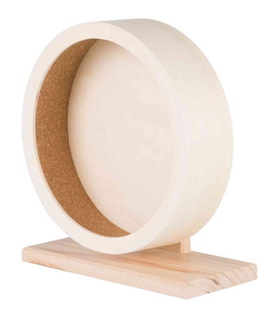 TRIXIE Looprad Hout | Gesloten kurkloopvlak (pootvriendelijk) & stille kogellagers - 33 cm