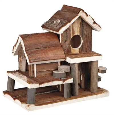 TRIXIE Huis Birte voor Knaagdieren 25×16×24 cm – Natuurlijk Hout