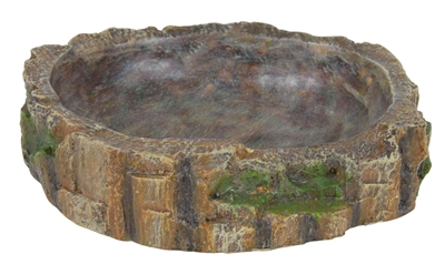 TRIXIE Voer-/waterschaal Reptiel Veilig polyesterhars, decoratief - natuur - 13 x 11 x 3,5 cm (2 st)