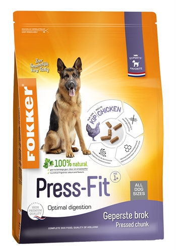 FOKKER Hundefutter FOKKER PRESS-FIT 13 kg - gepresste Kroketten für gesundes Fell