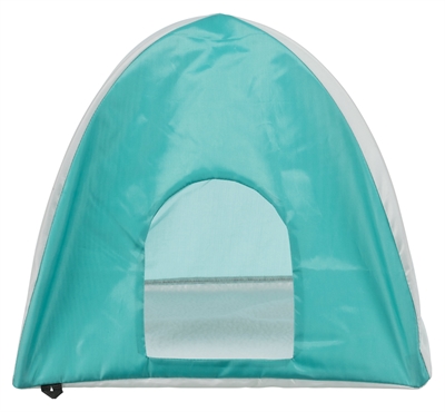 TRIXIE Knaagdierhuis Wigwam Nylon Turquoise 37×37×35 cm – Voor binnen & buiten