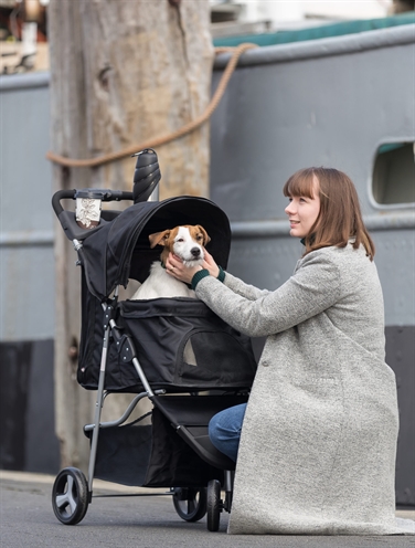 TRIXIE Hondenbuggy Zwart 80×47×100 cm – Ideaal voor Zieke Dieren