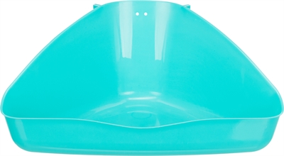 TRIXIE Hoektoilet voor knaagdieren - Ruimtebesparend hoekmodel, kunststof hygiënisch - Assorti - 36x21x30 cm