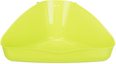 TRIXIE Hoektoilet voor knaagdieren - Ruimtebesparend hoekmodel, kunststof hygiënisch - Assorti - 36x21x30 cm