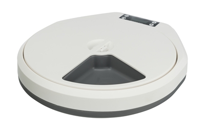 TRIXIE Automatische Voerdispenser TX4+1 36×33×5 cm – Wit/Grijs