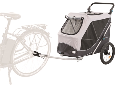 TRIXIE Hondenfietskar Opvouwbaar Grijs 103×74×95 cm – Multifunctioneel