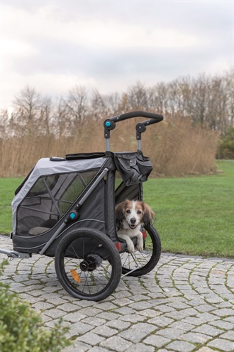 TRIXIE Hondenfietskar Opvouwbaar Grijs 103×74×95 cm – Multifunctioneel