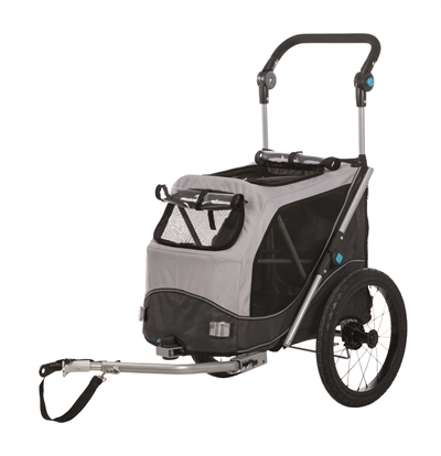 TRIXIE Hondenfietskar Opvouwbaar Grijs 74×58×93 cm – Multifunctioneel