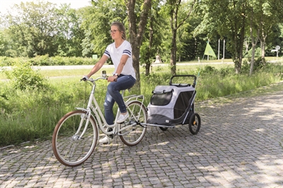 TRIXIE Hondenfietskar Opvouwbaar Grijs 74×58×93 cm – Multifunctioneel