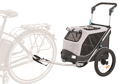 TRIXIE Hondenfietskar Opvouwbaar Grijs 74×58×93 cm – Multifunctioneel