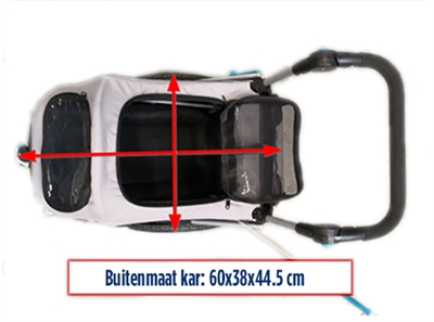 TRIXIE Hondenfietskar Opvouwbaar Grijs 74×58×93 cm – Multifunctioneel